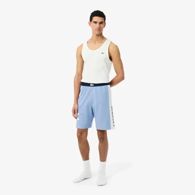 Raka fleece-shorts för hemmet