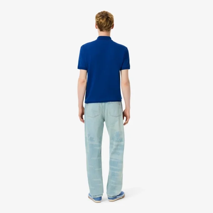 Raka jeans för herr med landskapsmotiv Raka jeans för herr med landskapsmotiv