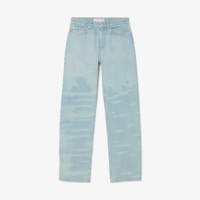 Raka jeans för herr med landskapsmotiv Raka jeans för herr med landskapsmotiv