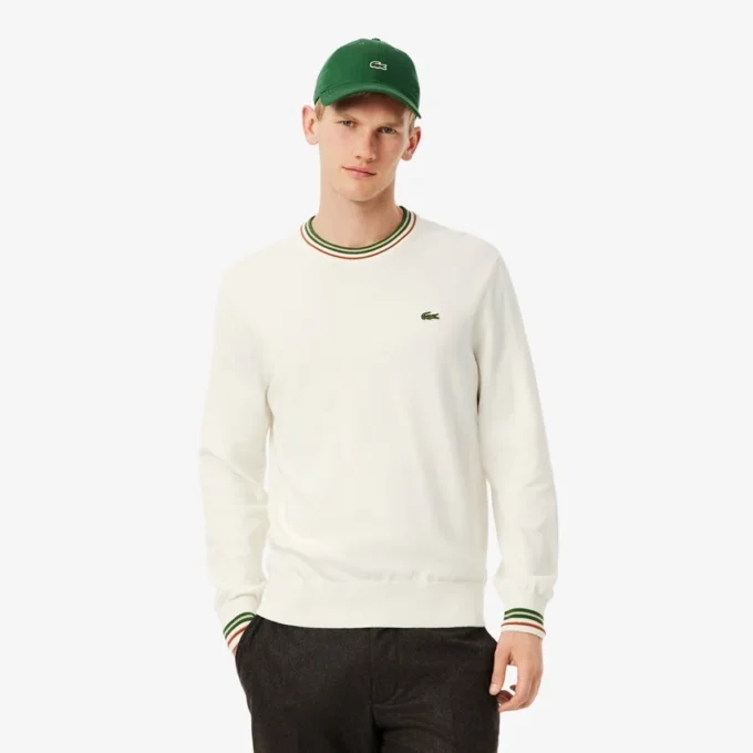 Randig bomullsjersey-tröja för herr Randig bomullsjersey-tröja för herr