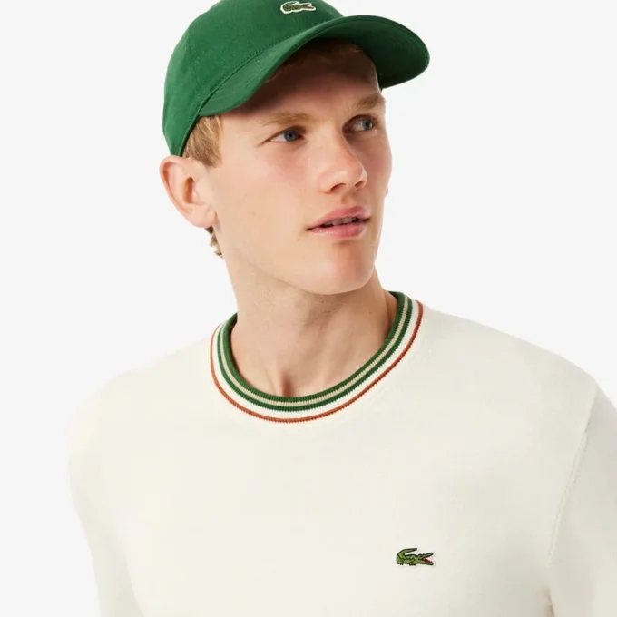 Randig bomullsjersey-tröja för herr Randig bomullsjersey-tröja för herr