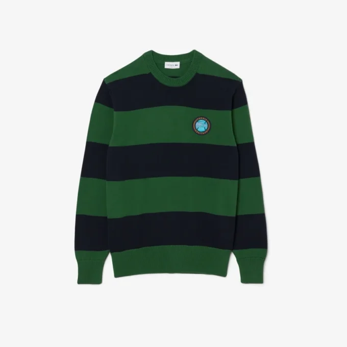 Randig bomullsjersey-tröja för herr Randig bomullsjersey-tröja för herr