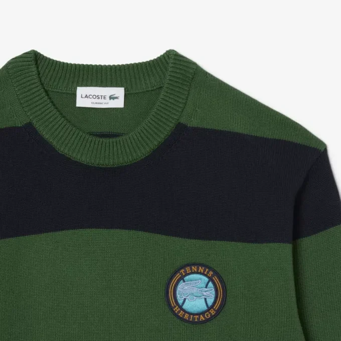 Randig bomullsjersey-tröja för herr Randig bomullsjersey-tröja för herr