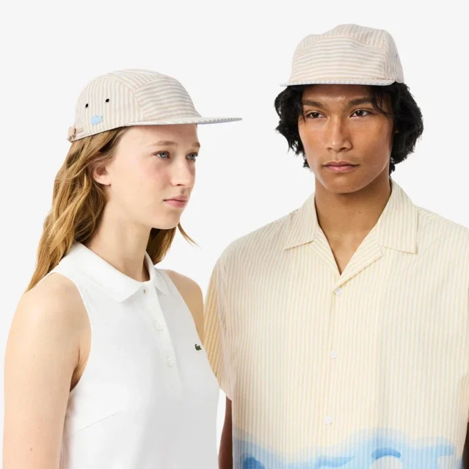 Randig jockeykeps i poplin Randig jockeykeps i poplin