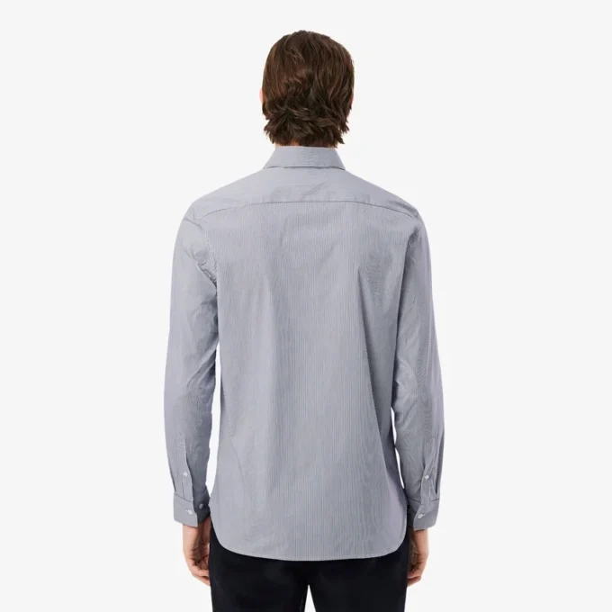 Randig stretchskjorta med knappar i slim fit för herr Randig stretchskjorta med knappar i slim fit för herr