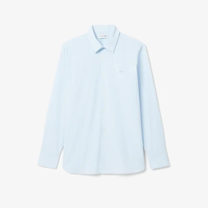 Randig stretchskjorta med knappar i slim fit för herr Randig stretchskjorta med knappar i slim fit för herr