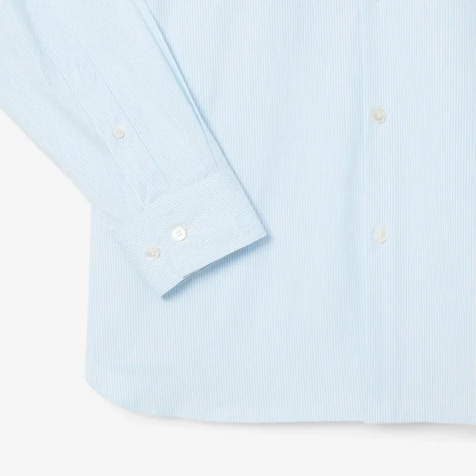 Randig stretchskjorta med knappar i slim fit för herr Randig stretchskjorta med knappar i slim fit för herr