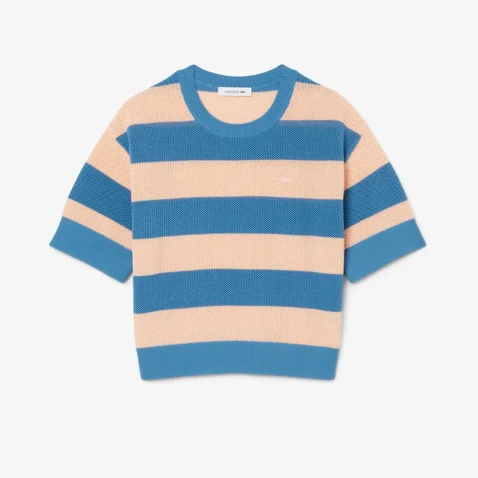 Randig T-shirt i mesh Randig T-shirt i mesh