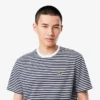 Randig T-shirt i tjock bomull för herr Randig T-shirt i tjock bomull för herr