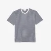 Randig T-shirt i tjock bomull för herr Randig T-shirt i tjock bomull för herr