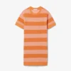 Randig T-shirtklänning i mesh