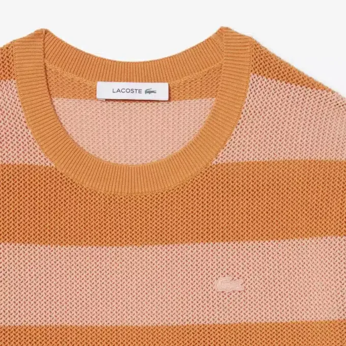 Randig T-shirtklänning i mesh