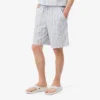 Randiga shorts i bomullspoplin