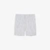 Randiga shorts i bomullspoplin
