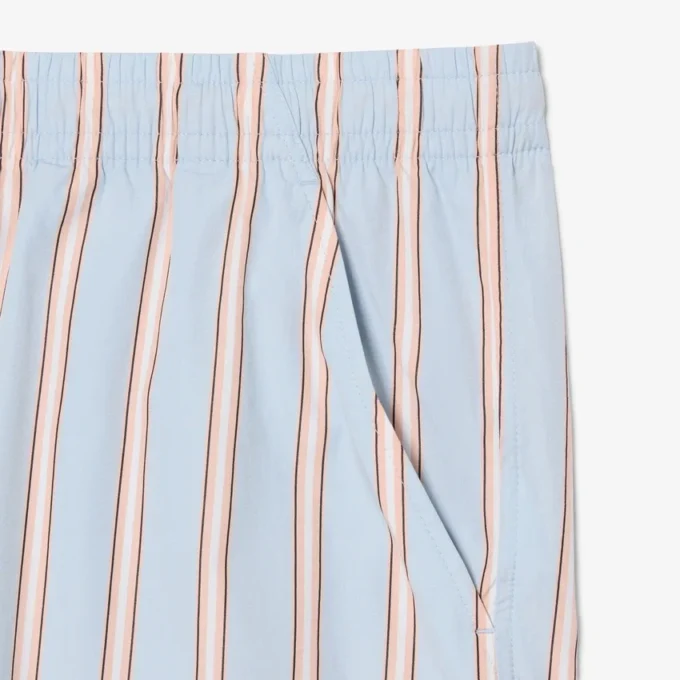 Randiga shorts i bomullspoplin
