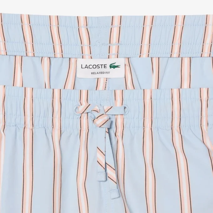Randiga shorts i bomullspoplin