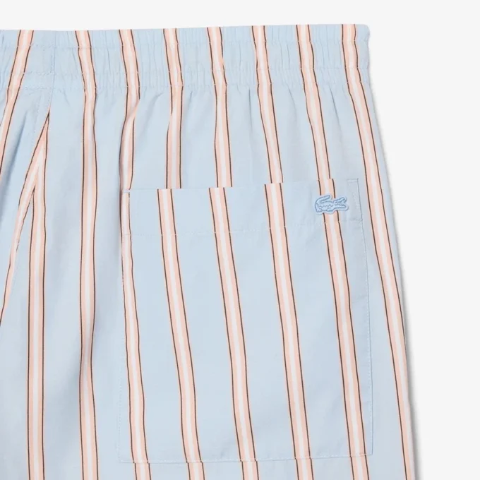 Randiga shorts i bomullspoplin