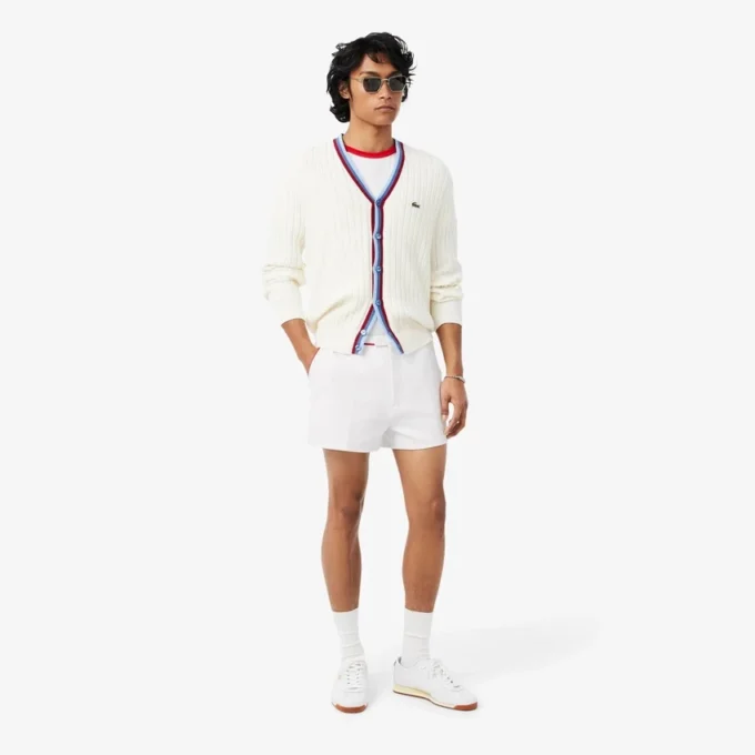 Regular Fit-shorts med kontrastkant och dubbelsidig design Regular Fit-shorts med kontrastkant och dubbelsidig design