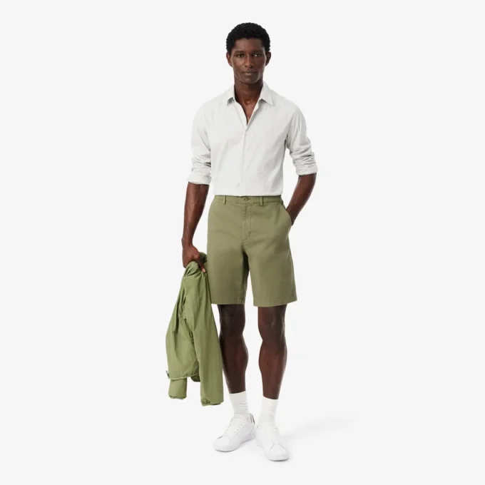 Regular Fit Stretch Cotton Chino Bermuda Shorts Regular Fit Stretch Cotton Chino Bermuda Shorts
