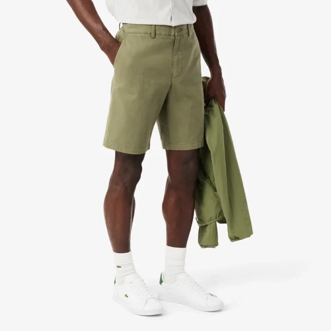 Regular Fit Stretch Cotton Chino Bermuda Shorts Regular Fit Stretch Cotton Chino Bermuda Shorts