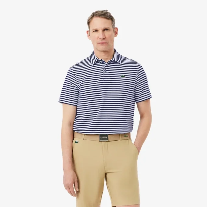 Regular Fit Ultra Dry Striped Golf Pikétröja Regular Fit Ultra Dry Striped Golf Pikétröja