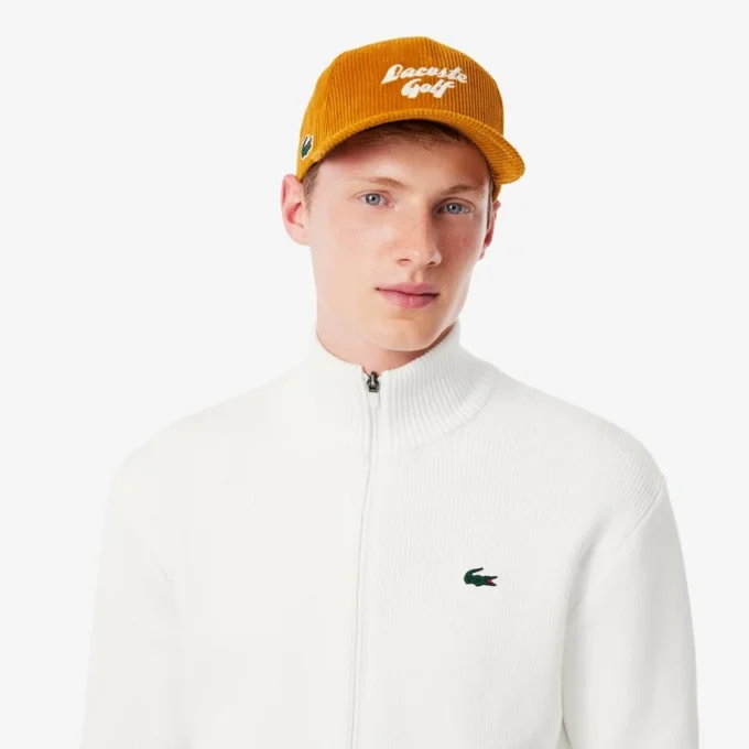 Ribbad golftröja med dragkedja för herr Ribbad golftröja med dragkedja för herr