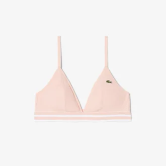 Ribbad triangel-bralette i bomull Ribbad triangel-bralette i bomull