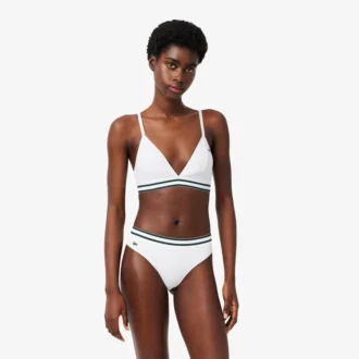 Ribbad triangel-bralette i bomull Ribbad triangel-bralette i bomull