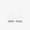 Ribbad triangel-bralette i bomull