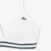 Ribbad triangel-bralette i bomull