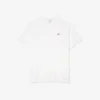 Ribbad V-ringad bomullst-shirt för män i lång modell