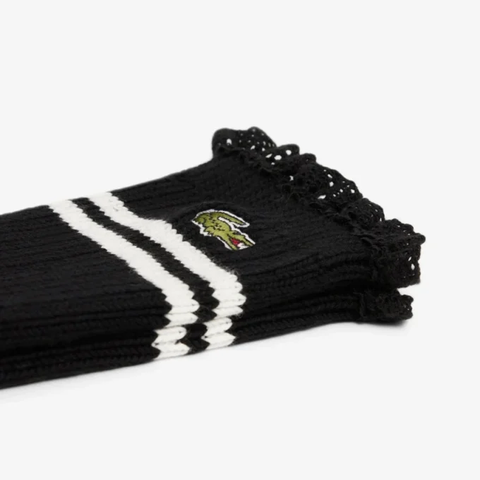 Ribbade strumpor med spetskant för dam Ribbade strumpor med spetskant för dam