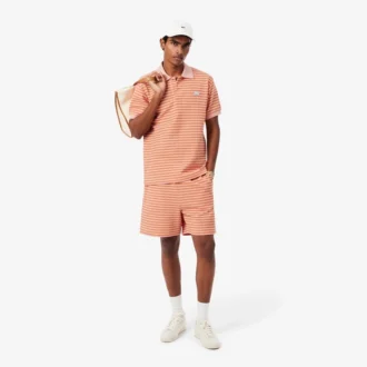 Räta, randiga bomullsshorts