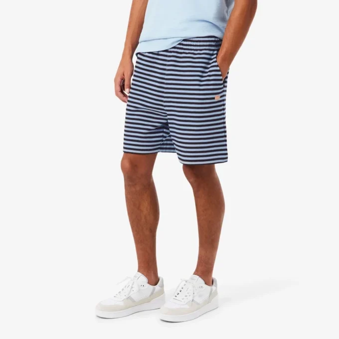 Räta, randiga bomullsshorts Räta, randiga bomullsshorts