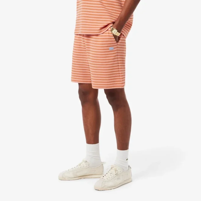 Räta, randiga bomullsshorts