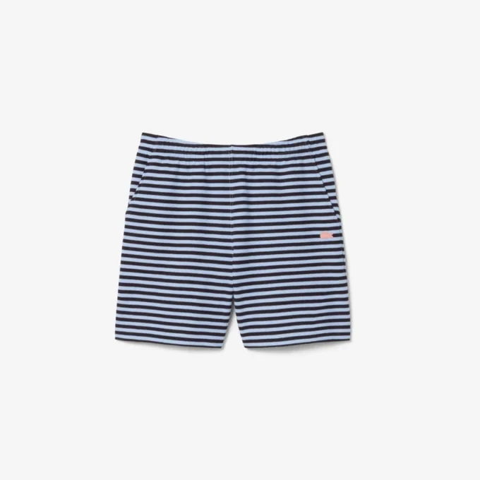 Räta, randiga bomullsshorts Räta, randiga bomullsshorts