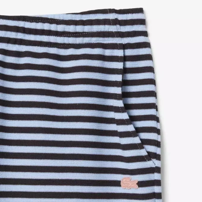 Räta, randiga bomullsshorts Räta, randiga bomullsshorts