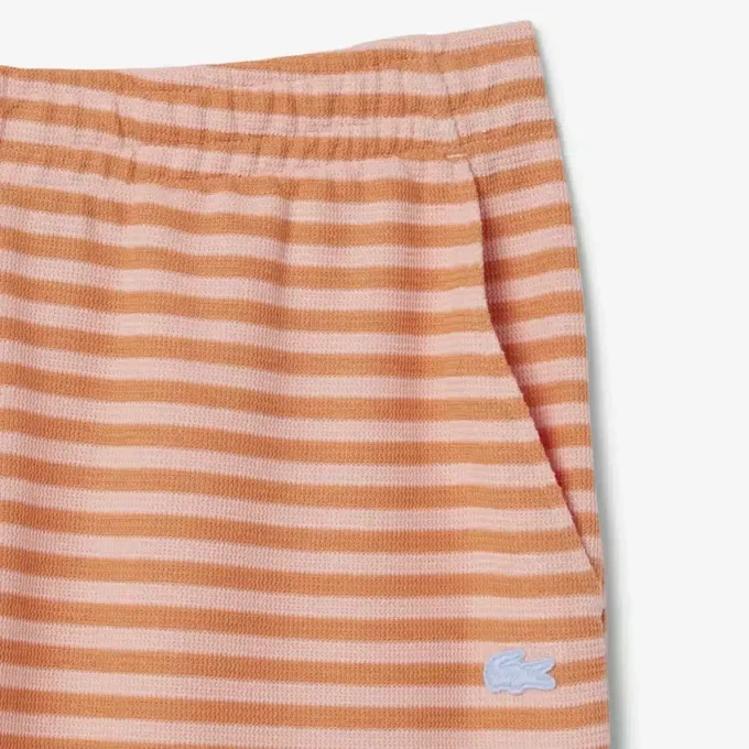 Räta, randiga bomullsshorts
