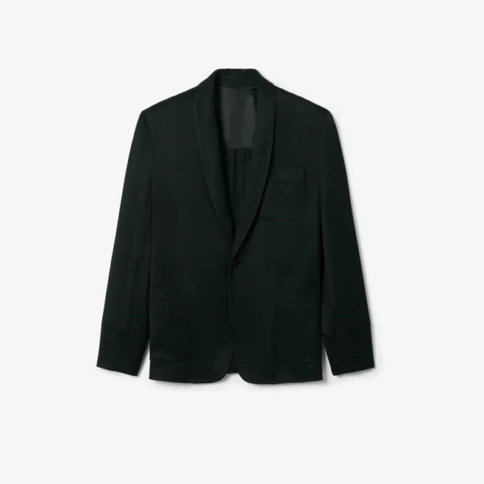 Runway-blazer i satin med sjalkrage Runway-blazer i satin med sjalkrage