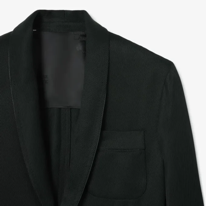 Runway-blazer i satin med sjalkrage Runway-blazer i satin med sjalkrage