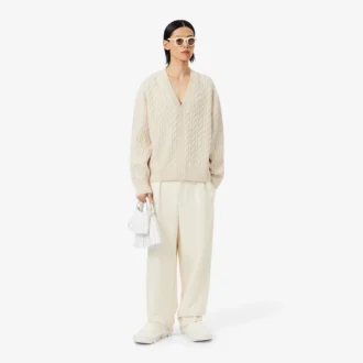 Runway kashmir-kofta med kabelstickning