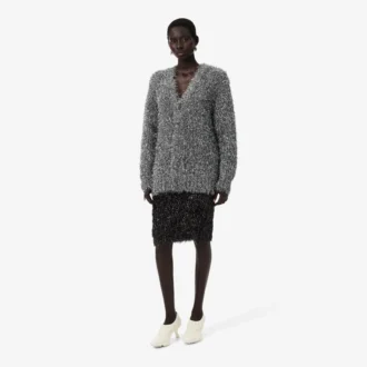 Runway-kjol i lurexstickat