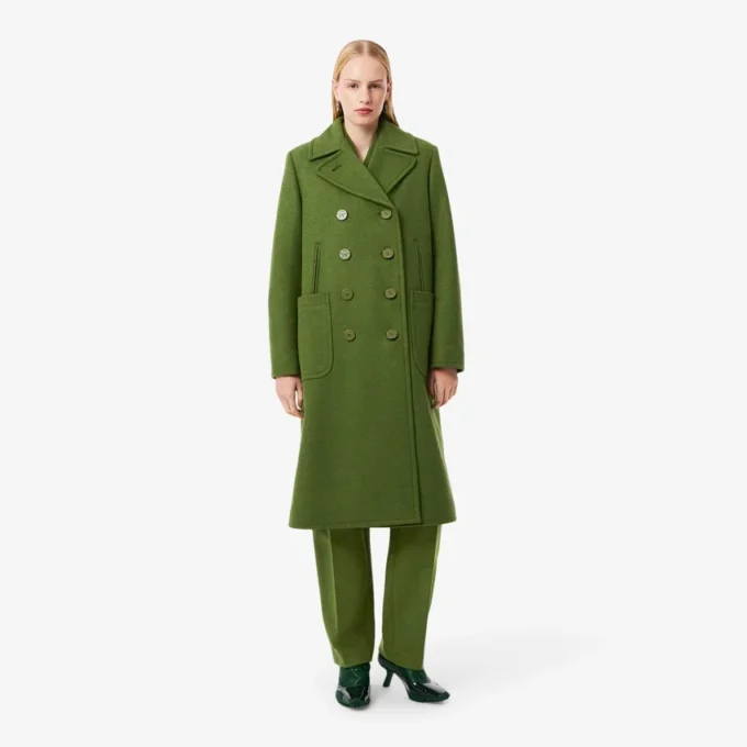 Runway lång peacoat i slubull