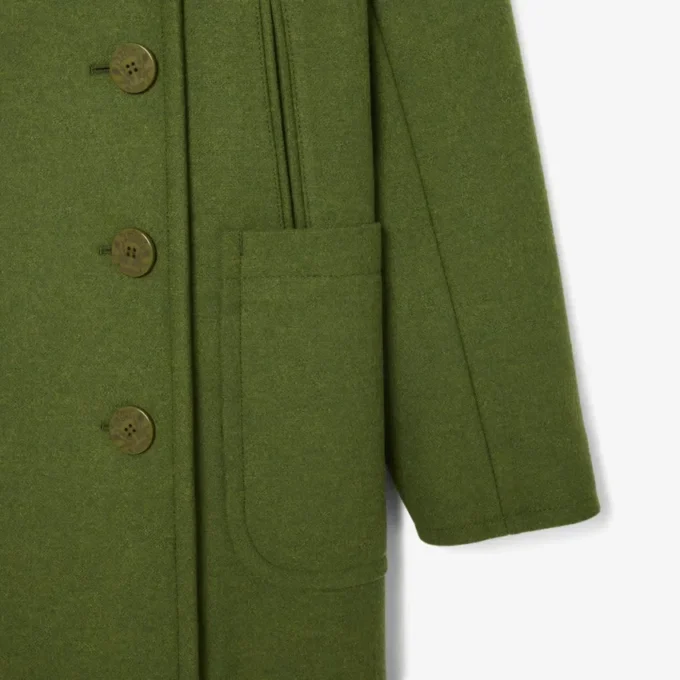 Runway lång peacoat i slubull
