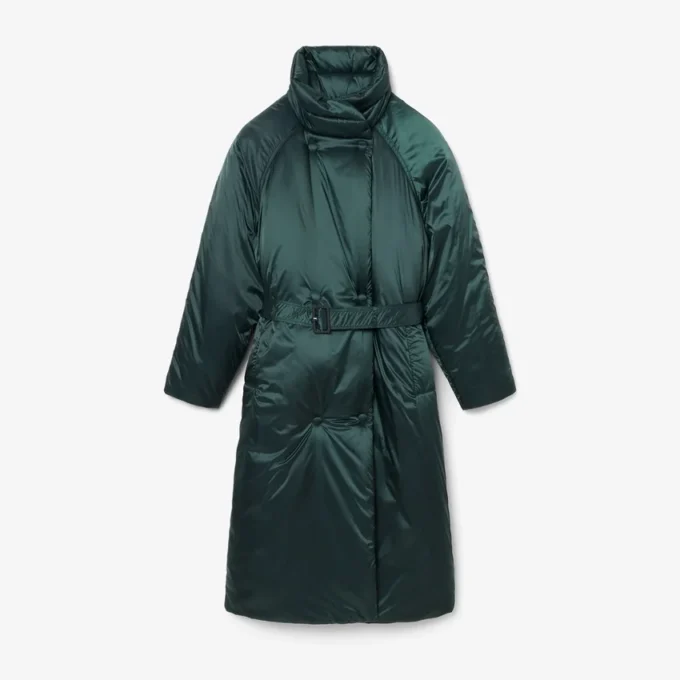 Runway Long Iridescent Puffed Jacket