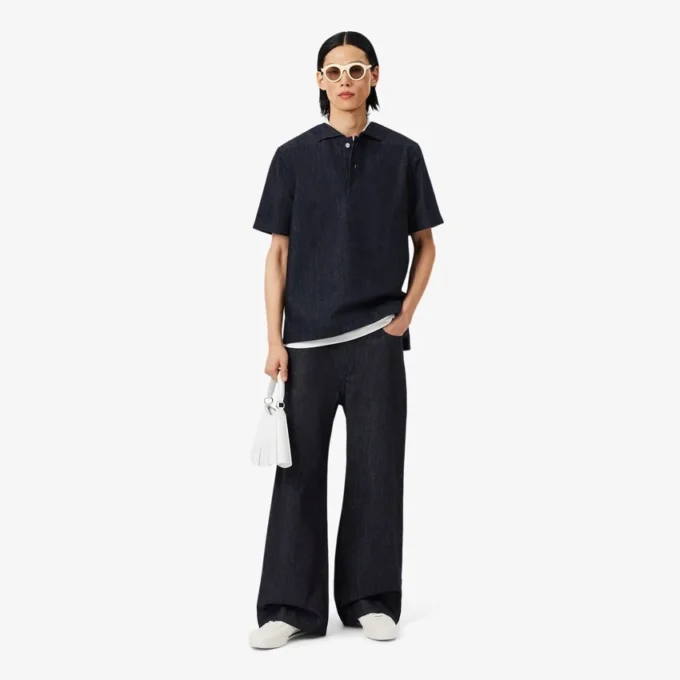 Runway Loose Fit Denim Pikétröja Runway Loose Fit Denim Pikétröja