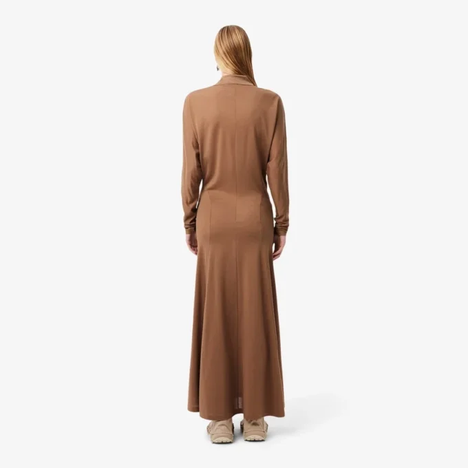 Runway pikétröja maxiklänning i siden