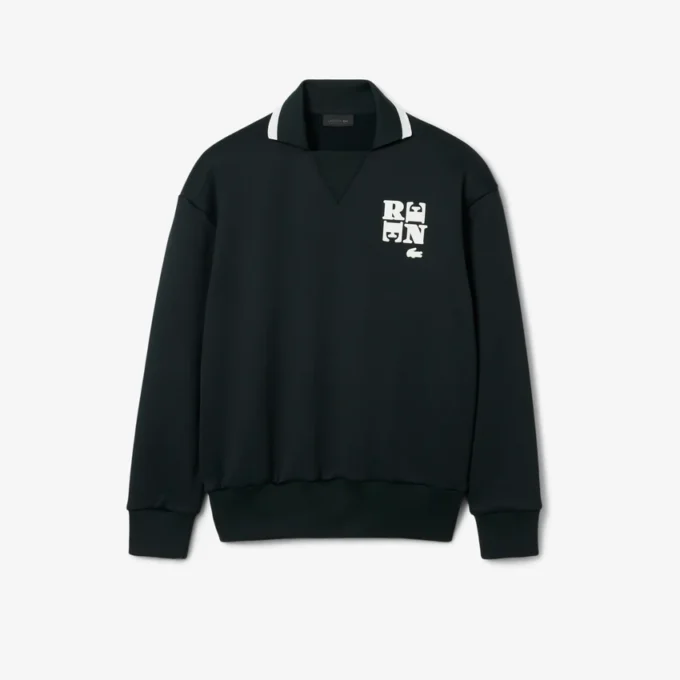 Runway-pikétröja med krage och badge-detalj