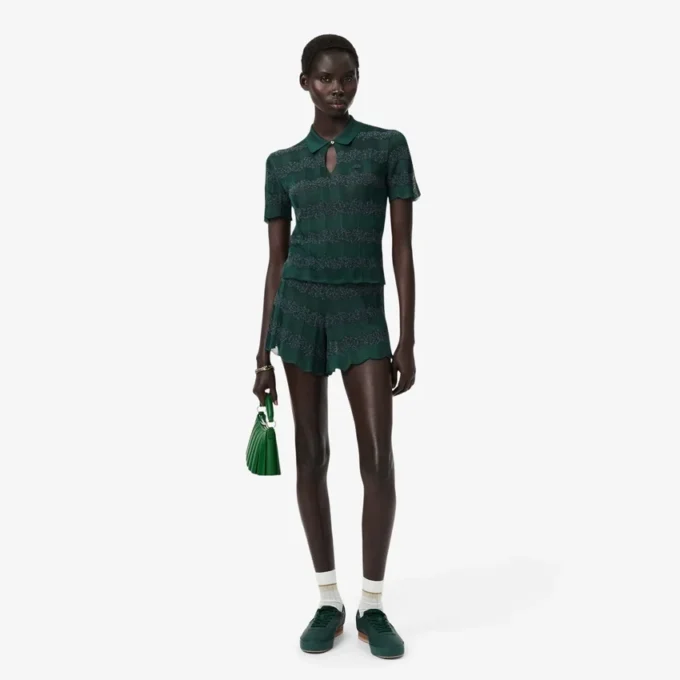Runway Pointelle-stickade shorts