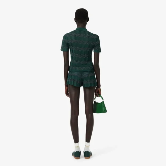 Runway Pointelle-stickade shorts